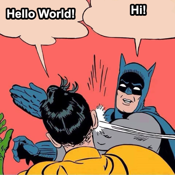 梗圖 hello world